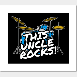 This Uncle Rocks Drums Drummer Father's Day Posters and Art